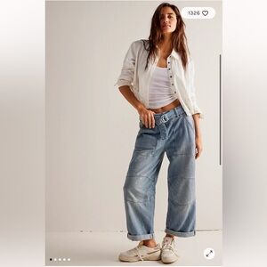 We The Free Slouchy Baggy Cropped Jeans
